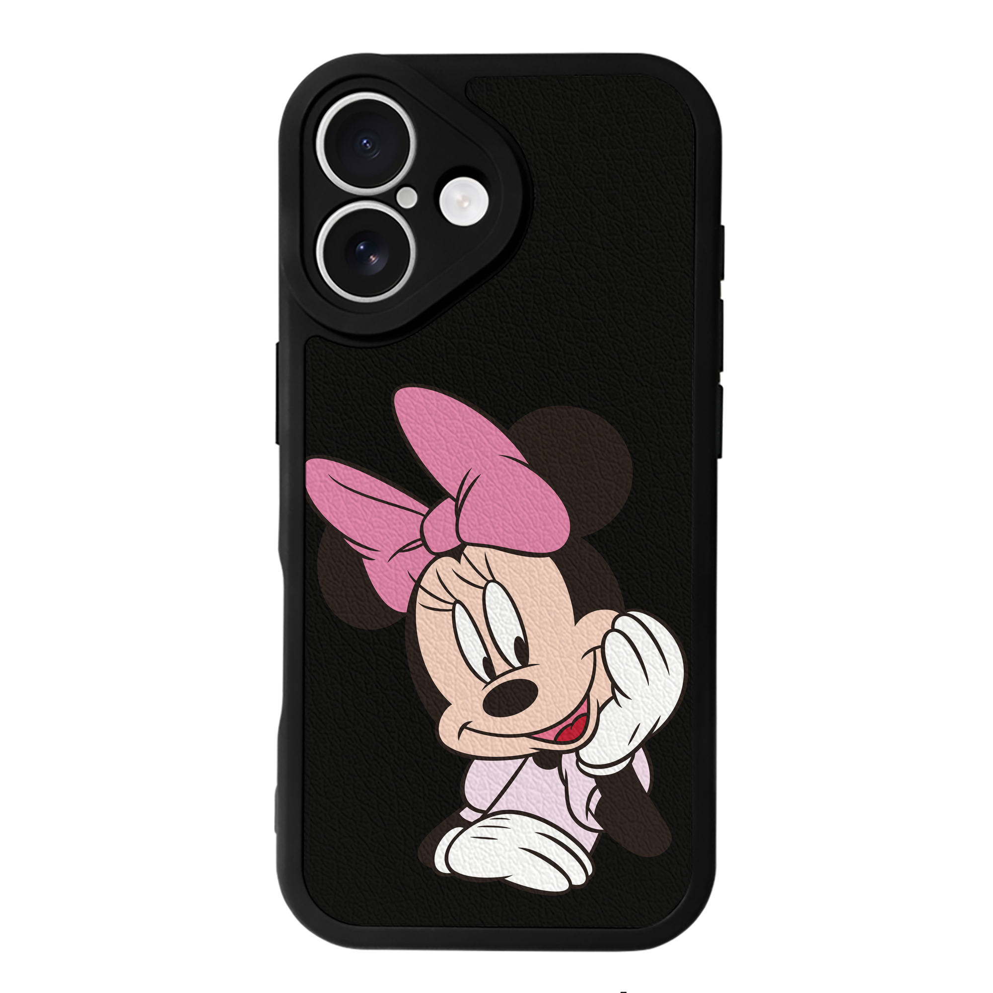 （画像用） ミッキーマウス Mickey Mouse 【iPhone 16シリーズ対応】シリコンスマホケース（レザー調） 材質：シリコン
